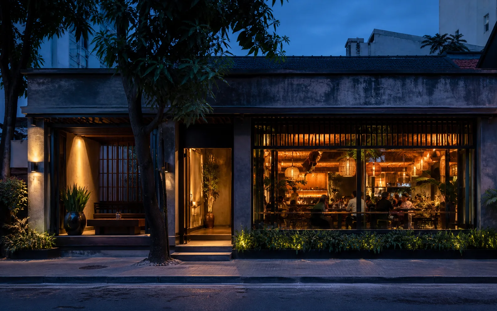 Nhà hàng Việt Nam vào buổi tối